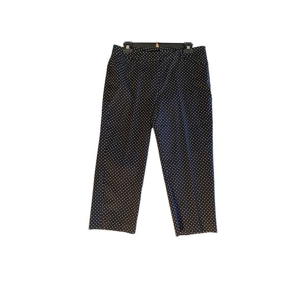 Larry Levine women’s black and white polkadot, Capri pants, size 8 - Picture 1 of 4